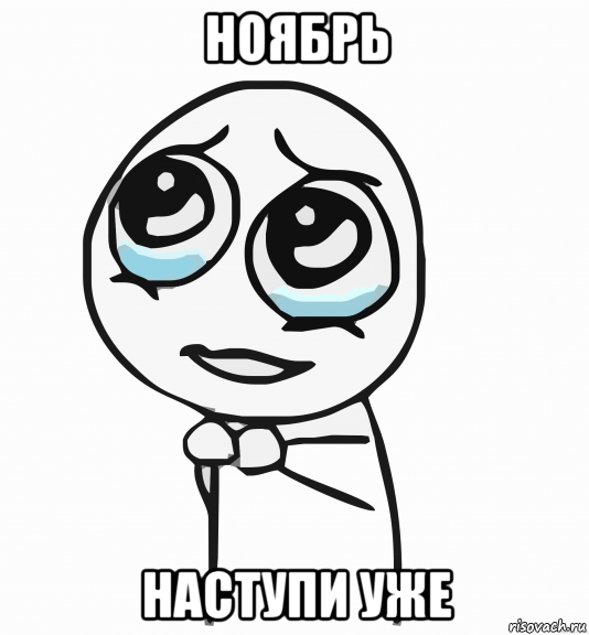 ноябрь наступи уже, Мем  ну пожалуйста (please)