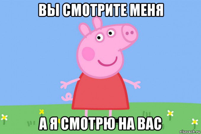 вы смотрите меня а я смотрю на вас, Мем Пеппа