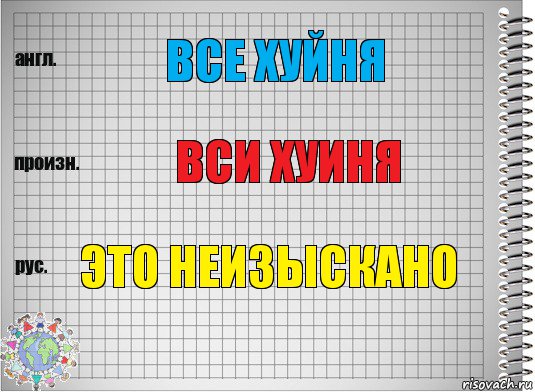 Все хуйня Вси Хуиня Это неизыскано, Комикс  Перевод с английского