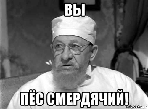 вы пёс смердячий!