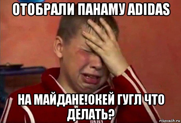 отобрали панаму adidas на майдане!окей гугл что делать?, Мем     Сашко