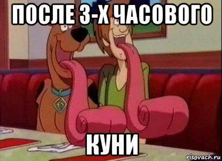 после 3-х часового куни