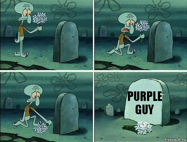 Purple guy, Комикс  Сквидвард хоронит