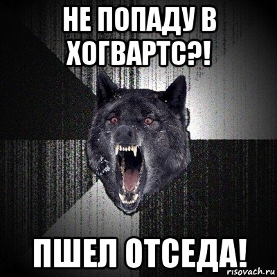 не попаду в хогвартс?! пшел отседа!, Мем Сумасшедший волк