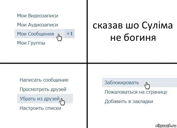 сказав шо Суліма не богиня, Комикс  Удалить из друзей