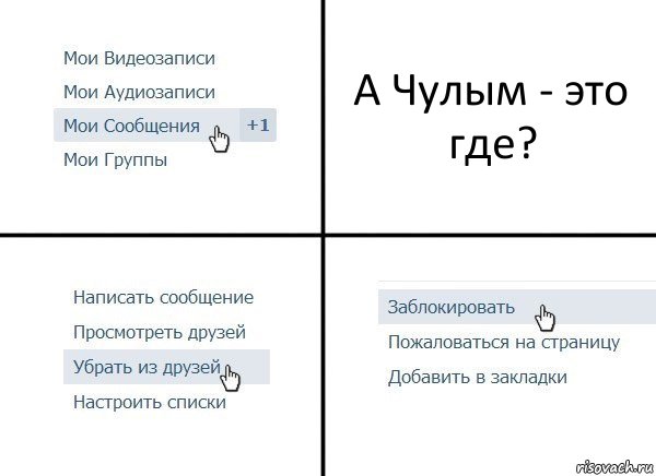А Чулым - это где?, Комикс  Удалить из друзей