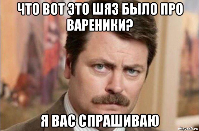 что вот это шяз было про вареники? я вас спрашиваю, Мем  Я человек простой