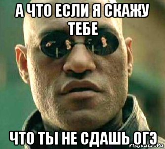 а что если я скажу тебе что ты не сдашь огэ, Мем  а что если я скажу тебе