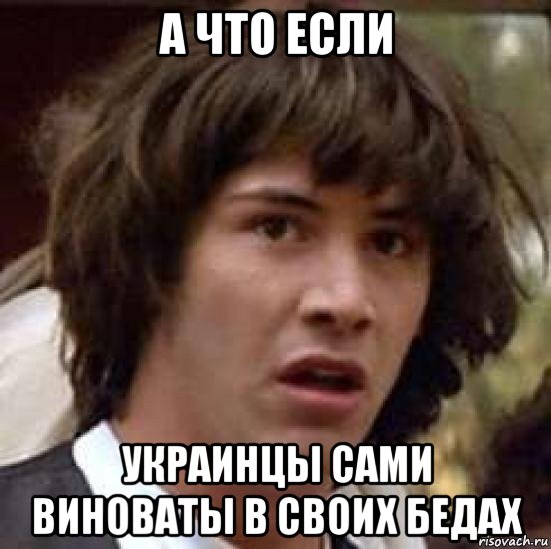 а что если украинцы сами виноваты в своих бедах, Мем А что если (Киану Ривз)