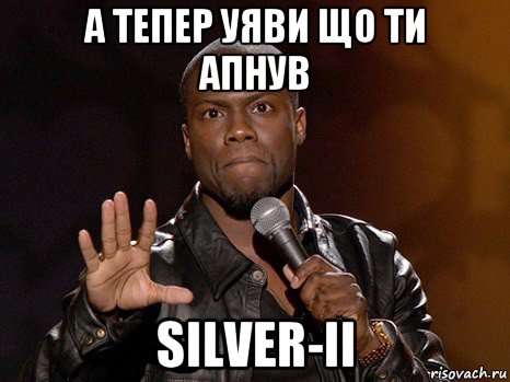 а тепер уяви що ти апнув silver-ii, Мем  А теперь представь