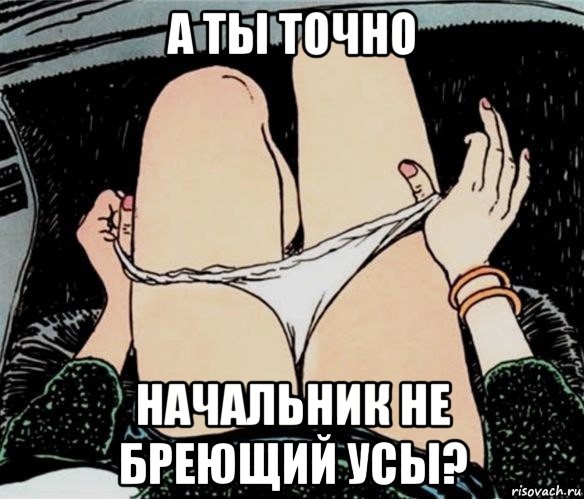 а ты точно начальник не бреющий усы?, Мем А ты точно