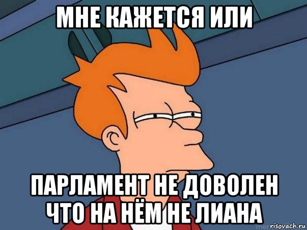 мне кажется или парламент не доволен что на нём не лиана, Мем  Фрай (мне кажется или)