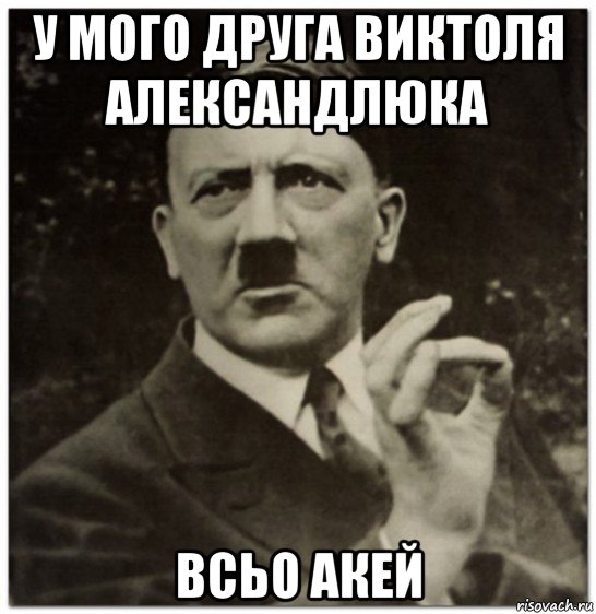 у мого друга виктоля александлюка всьо акей, Мем гитлер нельзя просто так