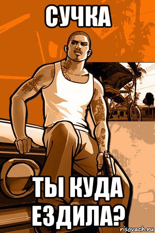 сучка ты куда ездила?, Мем GTA