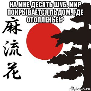 на мне десять шуб. мир покрывается льдом. где отопленье!? , Мем Хокку