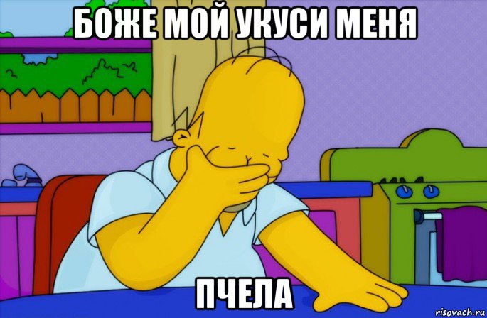 боже мой укуси меня пчела, Мем Homer simpson facepalm