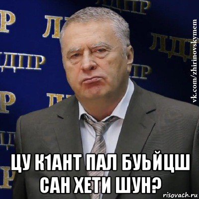  цу к1ант пал буьйцш сан хети шун?, Мем Хватит это терпеть (Жириновский)