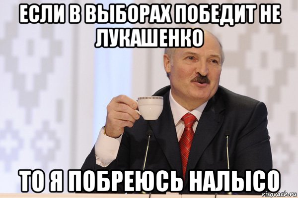 если в выборах победит не лукашенко то я побреюсь налысо, Мем Лукашенко