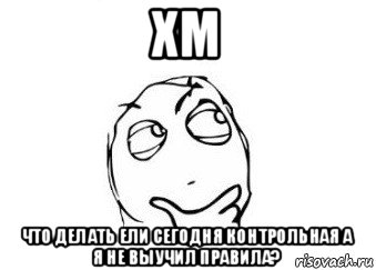 хм что делать ели сегодня контрольная а я не выучил правила?, Мем Мне кажется или