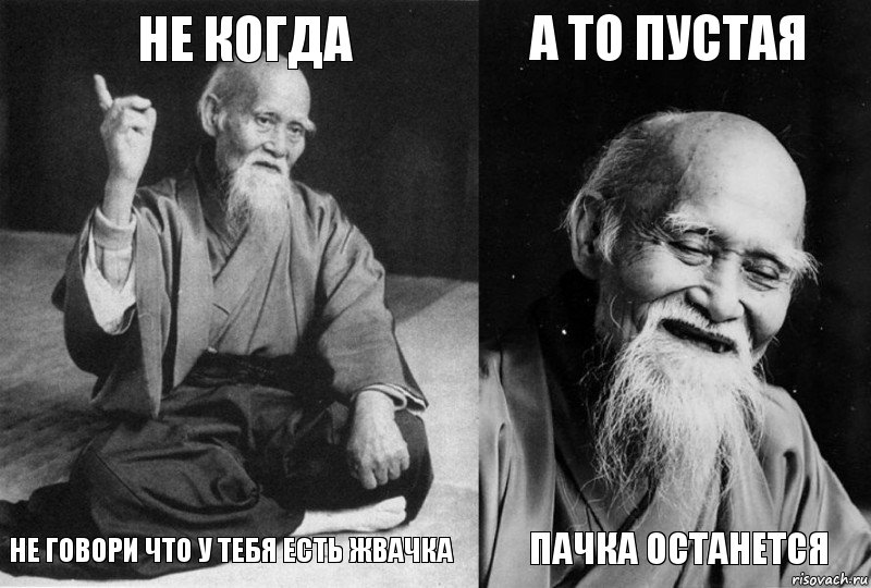 Не когда не говори что у тебя есть жвачка А то пустая пачка останется, Комикс Мудрец-монах (4 зоны)