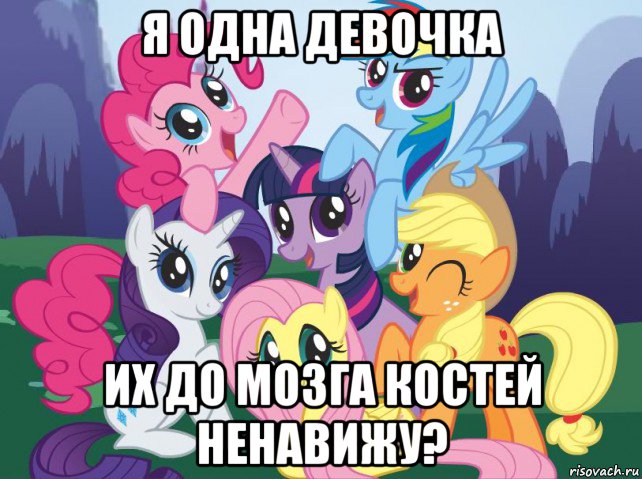 я одна девочка их до мозга костей ненавижу?, Мем My little pony