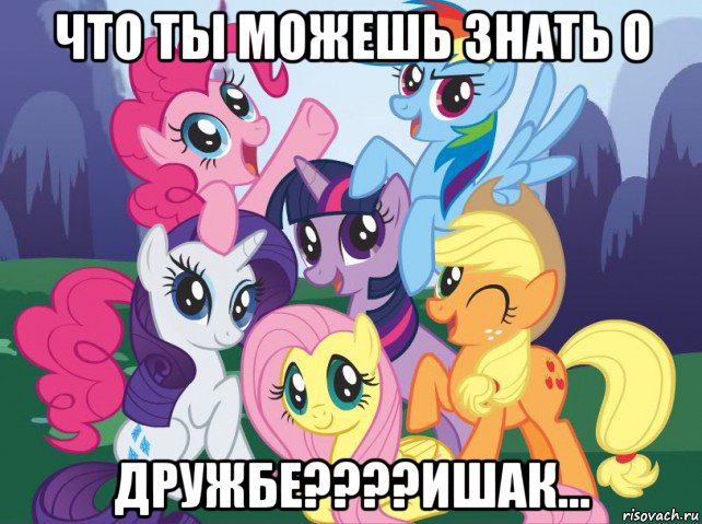 что ты можешь знать о дружбе????ишак..., Мем My little pony