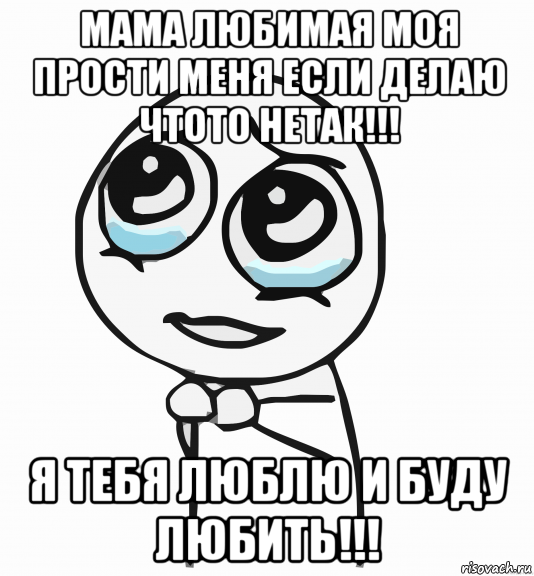 мама любимая моя прости меня если делаю чтото нетак!!! я тебя люблю и буду любить!!!, Мем  ну пожалуйста (please)