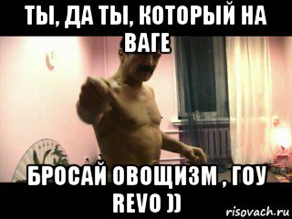 ты, да ты, который на ваге бросай овощизм , гоу revo ))