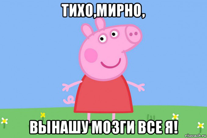 тихо,мирно, вынашу мозги все я!, Мем Пеппа