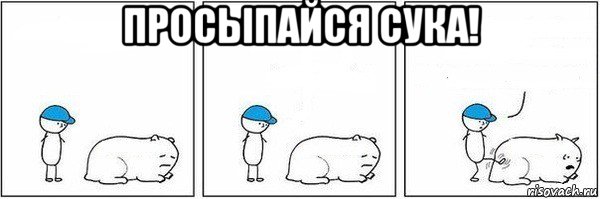 просыпайся сука! , Мем Пинок