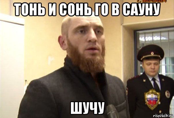 тонь и сонь го в сауну шучу, Мем Шучу