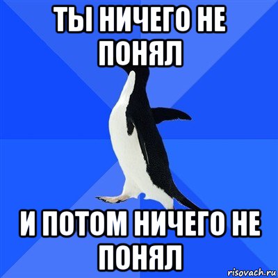 ты ничего не понял и потом ничего не понял, Мем  Социально-неуклюжий пингвин