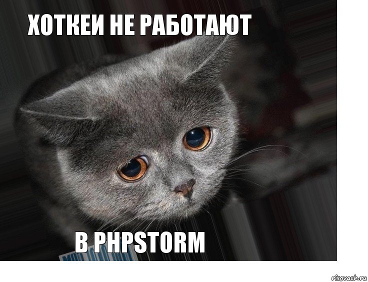 хоткеи не работают в phpStorm