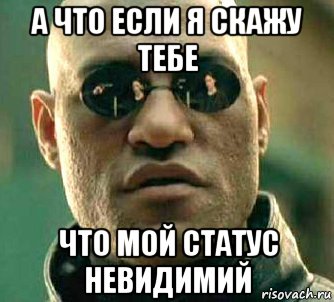 а что если я скажу тебе что мой статус невидимий, Мем  а что если я скажу тебе