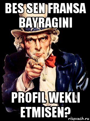 bes sen fransa bayragini profil wekli etmisen?, Мем а ты