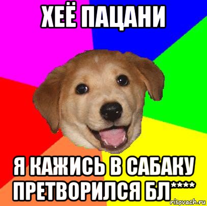 хеё пацани я кажись в сабаку претворился бл****, Мем Advice Dog