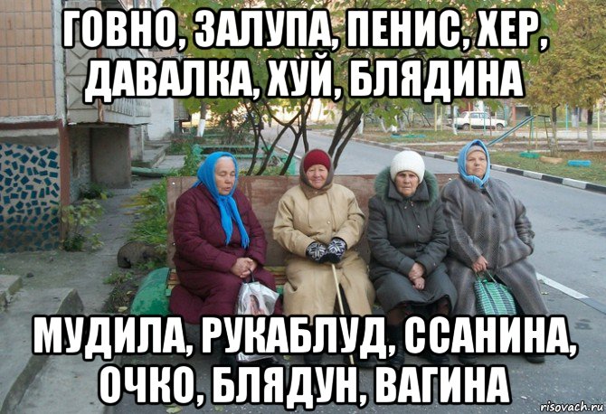 говно, залупа, пенис, хер, давалка, хуй, блядина мудила, рукаблуд, ссанина, очко, блядун, вагина