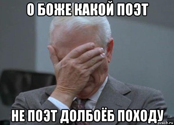 о боже какой поэт не поэт долбоёб походу, Мем facepalm