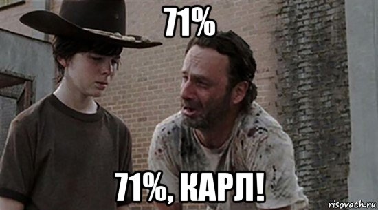 71% 71%, карл!, Мем  Ходячие мертвецы