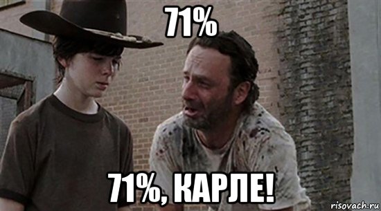 71% 71%, карле!, Мем  Ходячие мертвецы