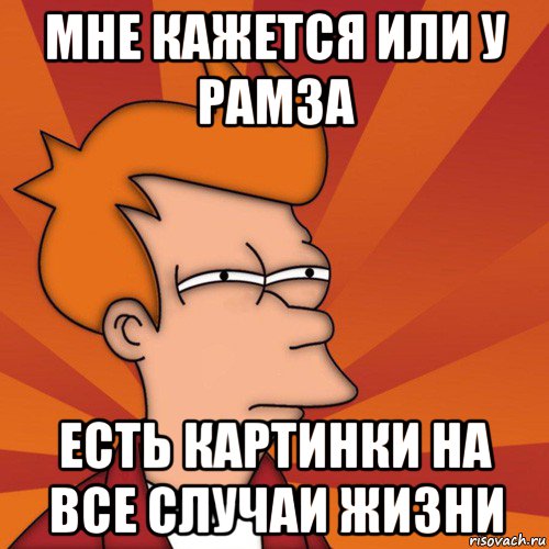 мне кажется или у рамза есть картинки на все случаи жизни, Мем Мне кажется или (Фрай Футурама)