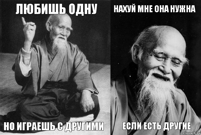 Любишь одну но играешь с другими Нахуй мне она нужна если есть другие, Комикс Мудрец-монах (4 зоны)