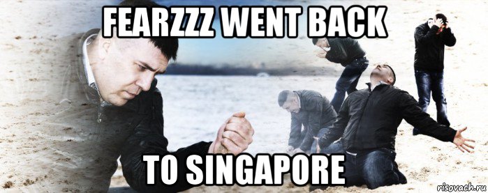 fearzzz went back to singapore, Мем Мужик сыпет песок на пляже