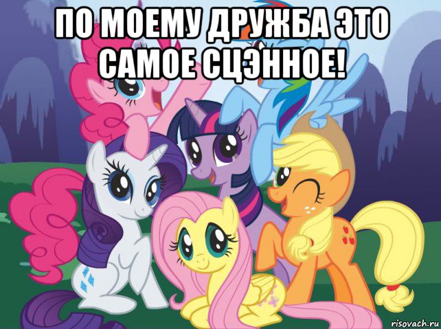 по моему дружба это самое сцэнное! , Мем My little pony