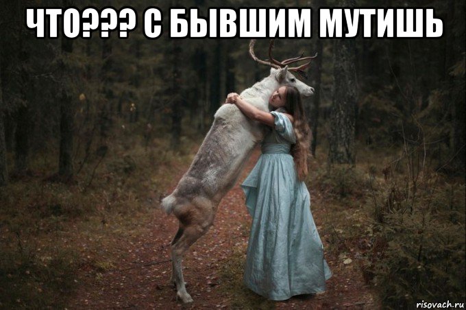 что??? с бывшим мутишь , Мем Наивный Олень шаблон 5