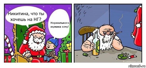 Никитина, что ты хочешь на НГ? Нормального мужика хочу!