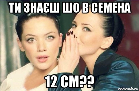 ти знаєш шо в семена 12 см??, Мем  Он