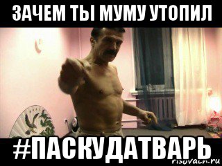 зачем ты муму утопил #паскудатварь, Мем Паскуда тварь