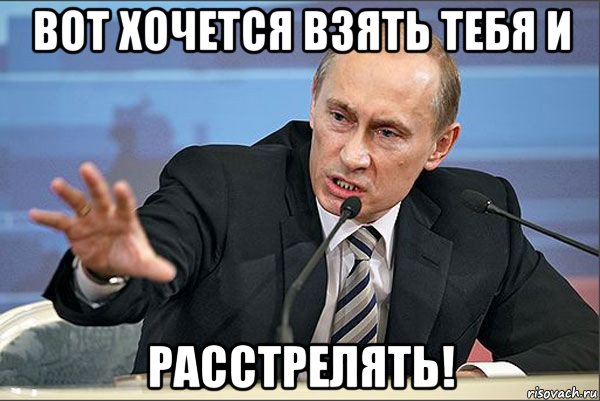 вот хочется взять тебя и расстрелять!, Мем Путин