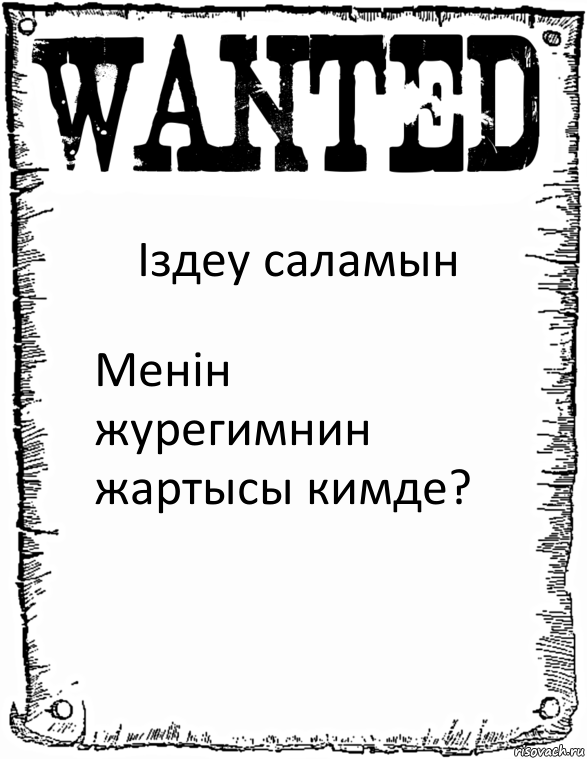 Іздеу саламын Менін журегимнин жартысы кимде?, Комикс розыск